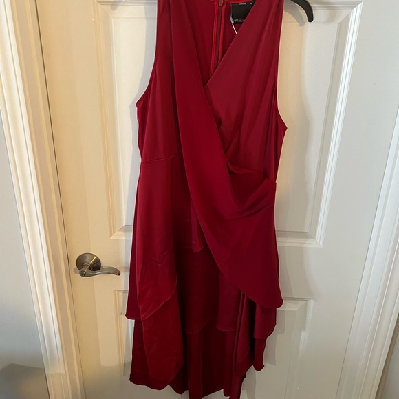 Never Worn Crimson Red XL Asymmetrical Dress - Picture 3 of 5